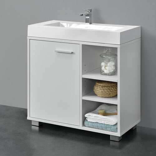 Tvättställsunderskåp Narvik med dörr och 3 hyllplan 55,6x60x31cm [en.casa] välj modell