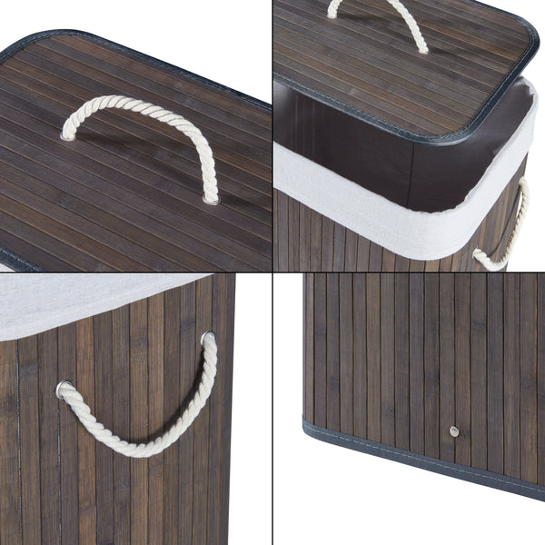 Tvättkorg Salla bambu i olika färger och storlekar [en.casa]