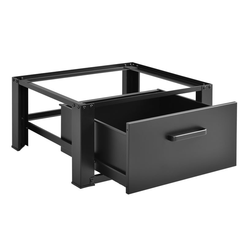 Måttskiss Tvättmaskinstativ Förhöjningssockel med utdragbar låda 63x54x31cm [en.casa] välj modell