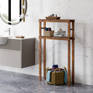 Tvättmaskinsställning Kinnula 120x70x20cm Mörk träton [en.casa] - premiumXL