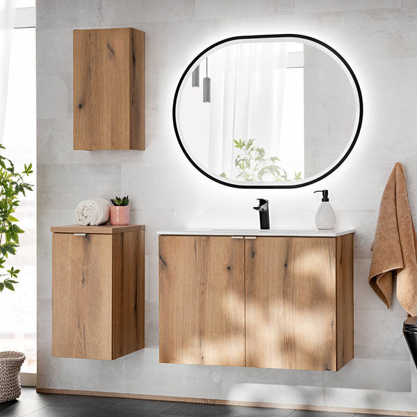 Tvättställ Skelbolu med dörrar eklook [en.casa]