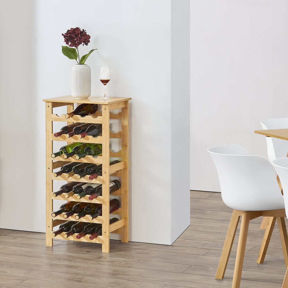 Vinställ Äänekoski 94x47x29 cm bambu natur [en.casa] - premiumXL
