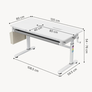 Höj- och sänkbar barnskrivbord Kuosa [en.casa]