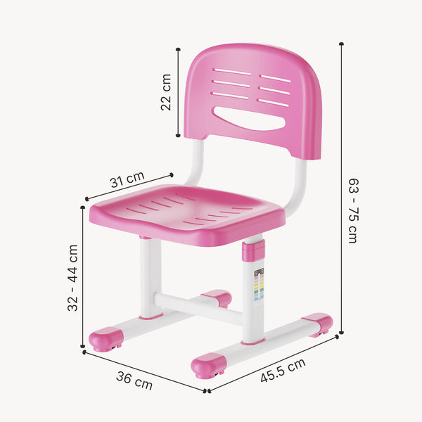 Höjdjusterbar barnstol Sauda 75x36x46 cm [en.casa]