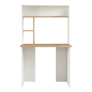 Skrivbord Tópisa med hylla 149x90x52 cm [en.casa]