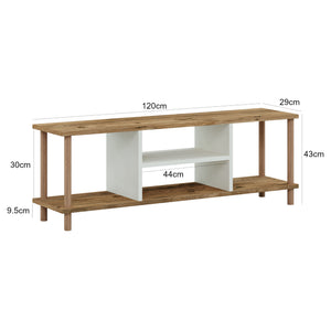 TV-bord Ærøskøbing med 2 hyllplan 43x120x29 cm olika färger [en.casa]