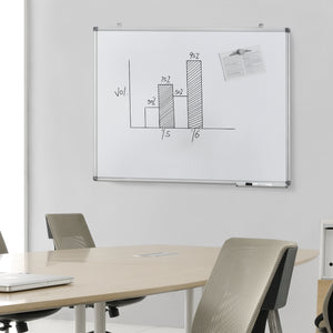 Magnetisk whiteboardtavla vit med aluminium ram metall [pro.tec]