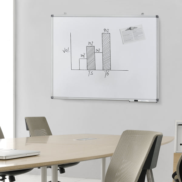 Magnetisk whiteboardtavla vit med aluminium ram metall [pro.tec]