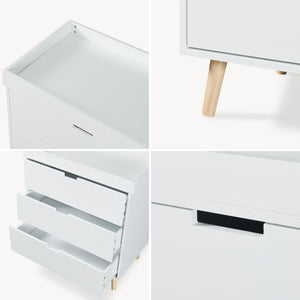 Skötbord Sallinrar med avtagbar skötbädd [en.casa]