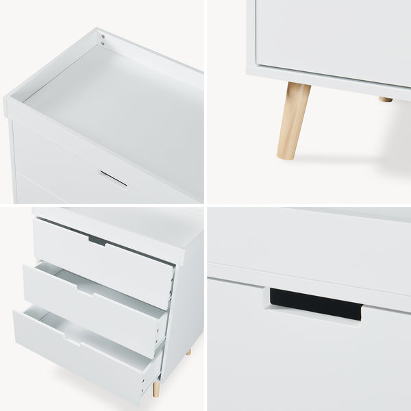 Skötbord Sallinrar med avtagbar skötbädd [en.casa]