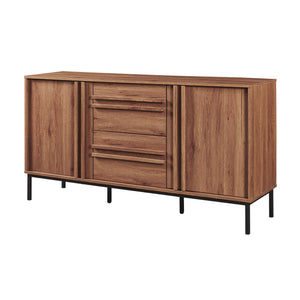 Sideboard Kilmandar 150x40x79 cm valnötseffekt [en.casa]