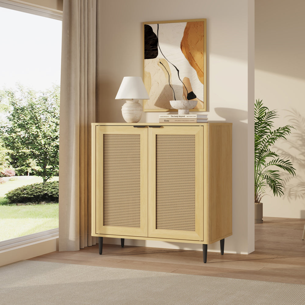 Sideboard Lukhomso 83x80x40 cm Eklook/Rattanlook [en.casa]
