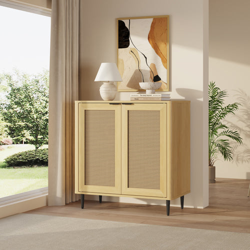 Sideboard Lukhomso 83x80x40 cm Eklook/Rattanlook [en.casa]
