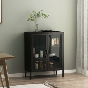 Sideboard Fauske med glasdörrar i olika färger [en.casa] - premiumXL