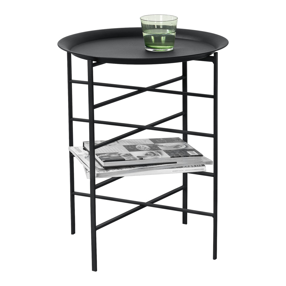 Satsbord Wiltz 40x40x53 cm metall svart en.casa - premiumXL