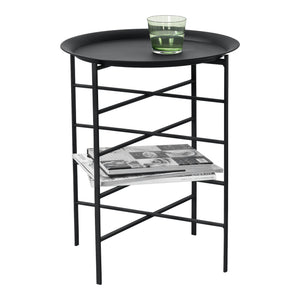 Satsbord Wiltz 40x40x53 cm metall svart en.casa - premiumXL