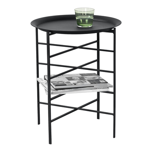 Satsbord Wiltz 40x40x53 cm metall svart en.casa - premiumXL