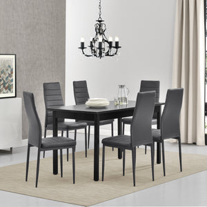 [en.casa]® Avesta Matbord och 6 stolar-140x60x75cm-i olika färger