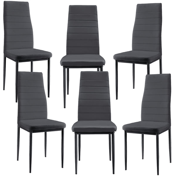 [en.casa]® Avesta Matbord och 6 stolar-140x60x75cm-i olika färger