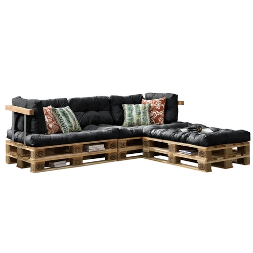 Dyna set till lastpallssoffa/utemöbler 3 sittdynor 5 ryggdynor [en.casa] välj modell