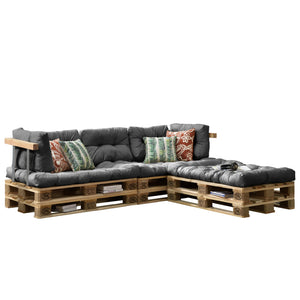 Dyna set till lastpallssoffa/utemöbler 3 sittdynor 5 ryggdynor [en.casa] välj modell