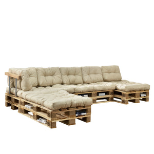 Dyna set till lastpallssoffa/utemöbler 4 sittdynor 6 ryggdynor [en.casa] välj modell