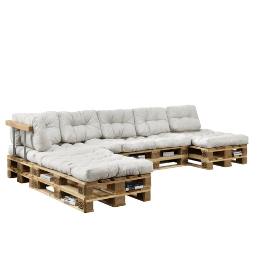Dyna set till lastpallssoffa/utemöbler 4 sittdynor 6 ryggdynor [en.casa] välj modell