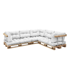 Inomhus pallkudde Mogán sittdyna ryggkudde i olika färger [en.casa] - premiumXL