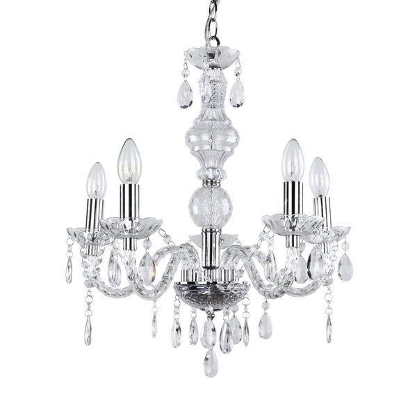 Elegant ljuskrona Elegance femarmad krom [lux.pro]