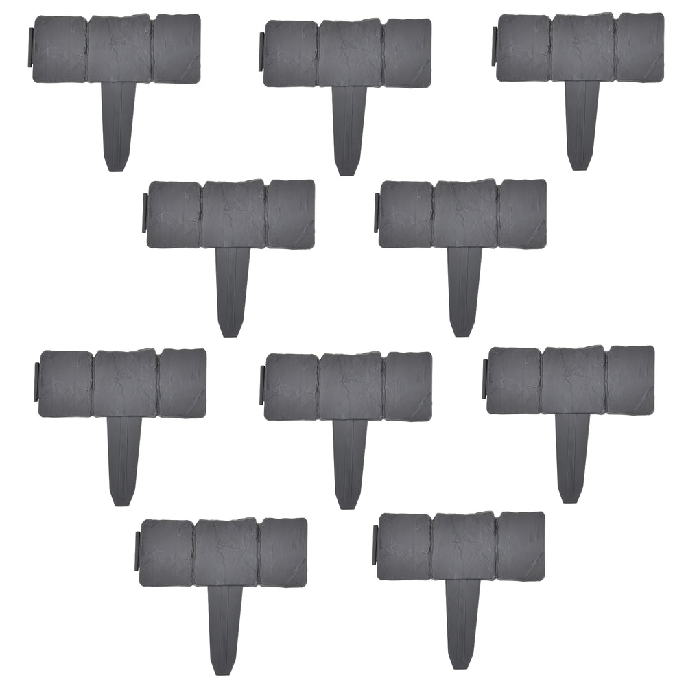 Rabattkant set PP 23x25,5x2cm sten optik i olika mått [casa.pro]