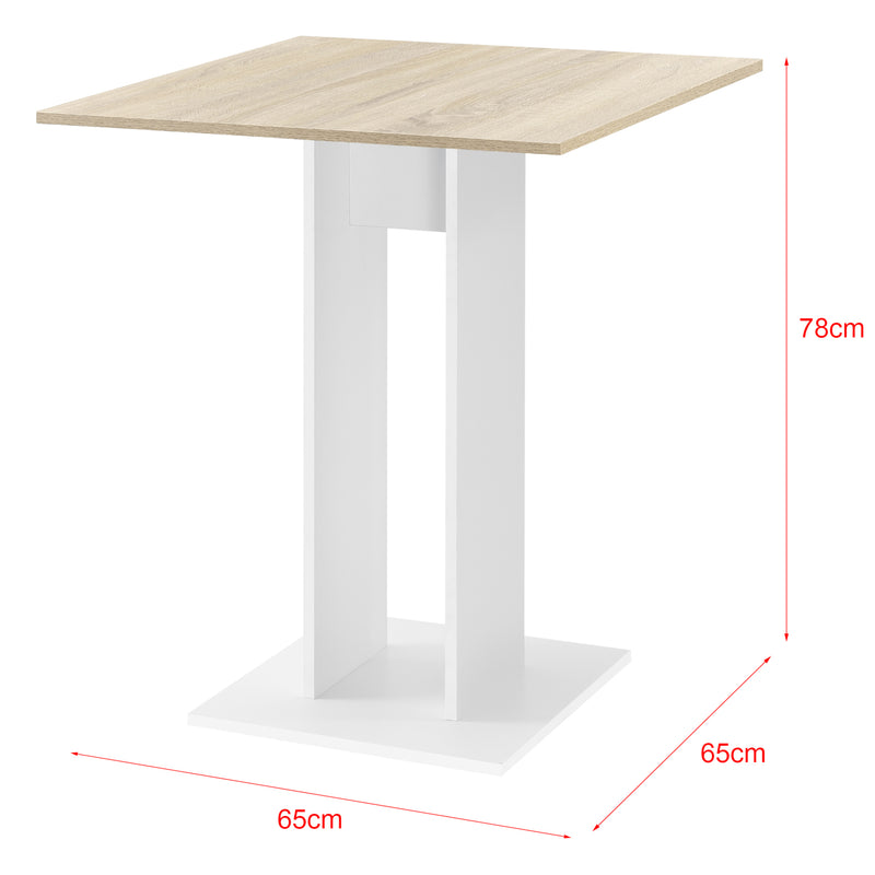 Måttskiss Matbord Köksbord Lindesnes 65x65x78cm [en.casa] välj modell